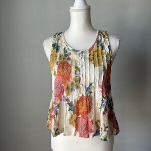 O’Neill | NWT Floral Pleated Sleeveless Top